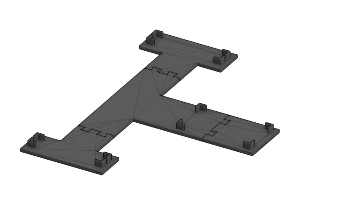 CAD model of modular 3D-printed plotter and phone holder
